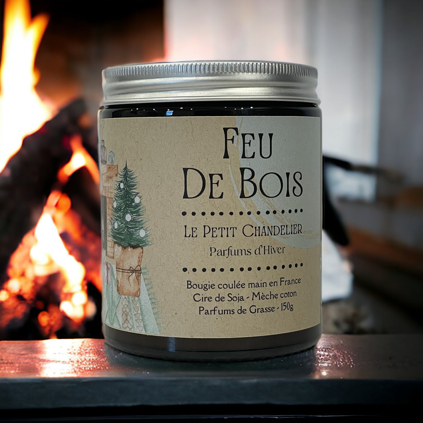 Bougie Feu de Bois